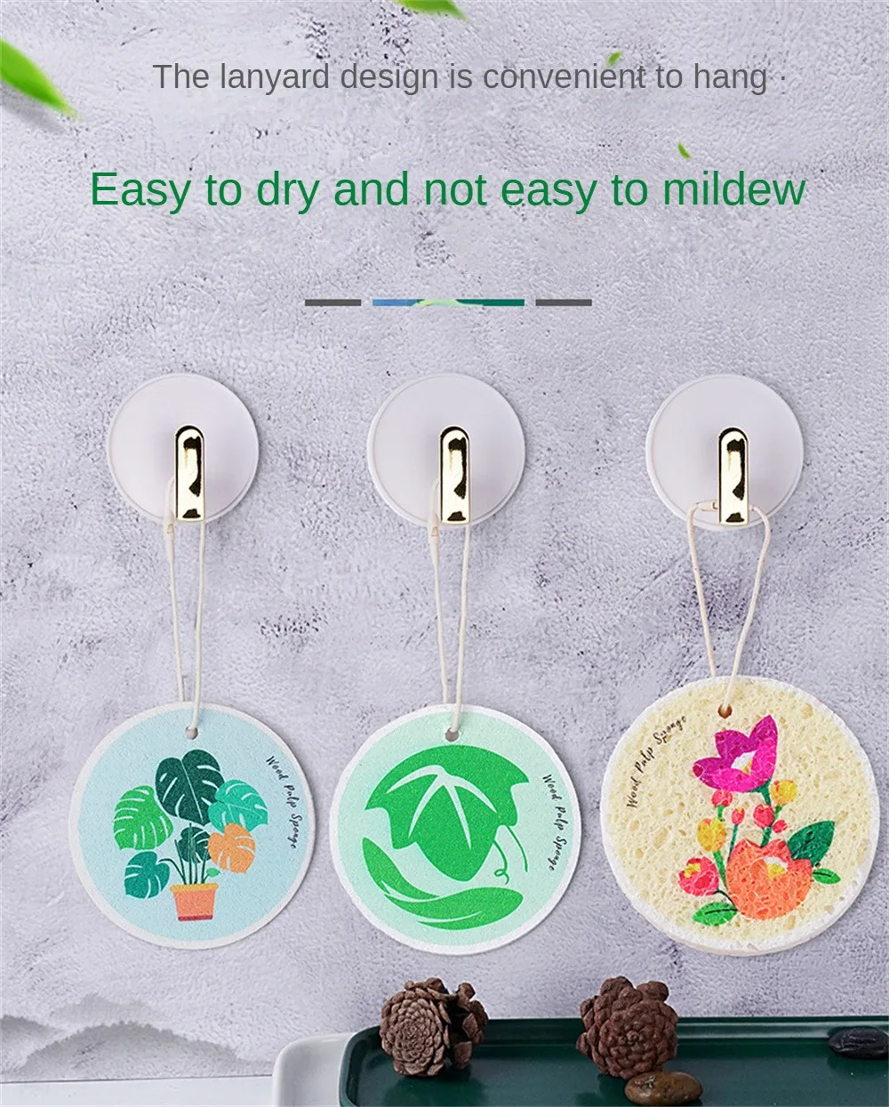 Description Picture 4 of itemNew Cleaning Cloth Sponge for Kitchen Melamine Dishwashing Sponge Wood Pulp Cotton Washing Tool Wipe Cloth Scouring Pad