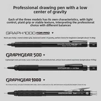 JP Pentel 60th Anniversary Limited Low-Center-of-Gravity 0.5mm Black Mechanical Pencil Metal GRAPH Set PG505/PG1015 Drawing Tool 3