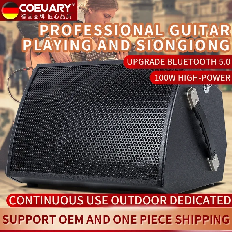 100W High Power Electric Guitar Amplifier Portable Caixa De Som Bluetooth Speaker Outdoor Playing And Singing Super Bass Speaker