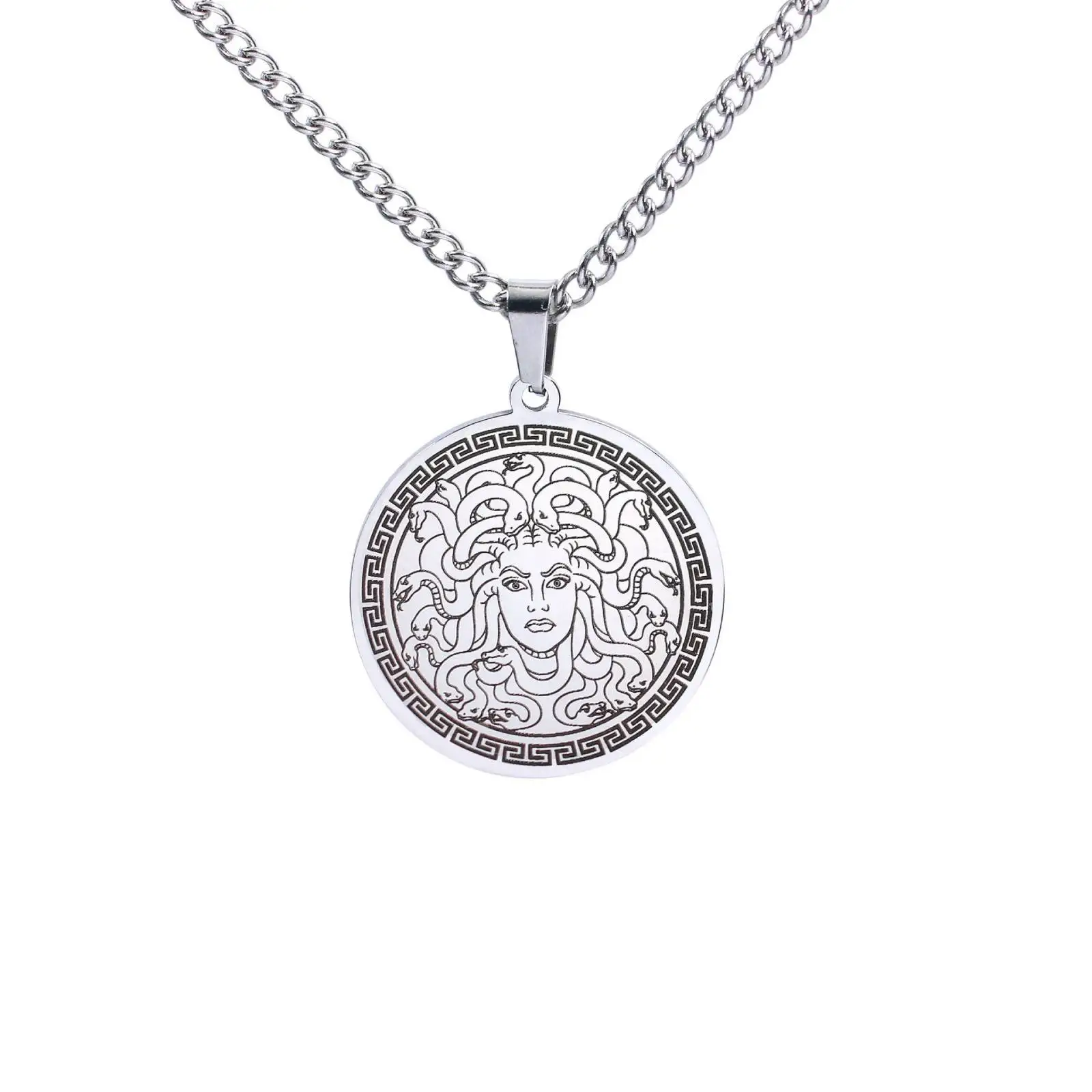 Collier Méduse argenté