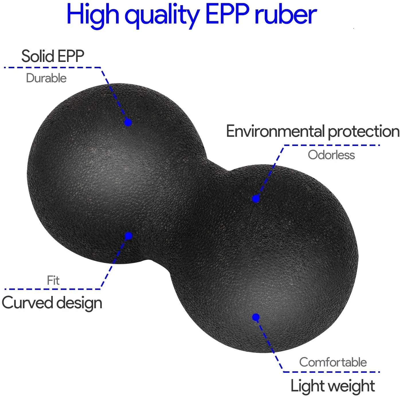 Description Picture 6 of itemNew 4/1PC Fitness Massage Ball Set Yoga Roller Double Lacrosse Mobility Ball for Myofascial Physical Therapy Deep Tissue Massage