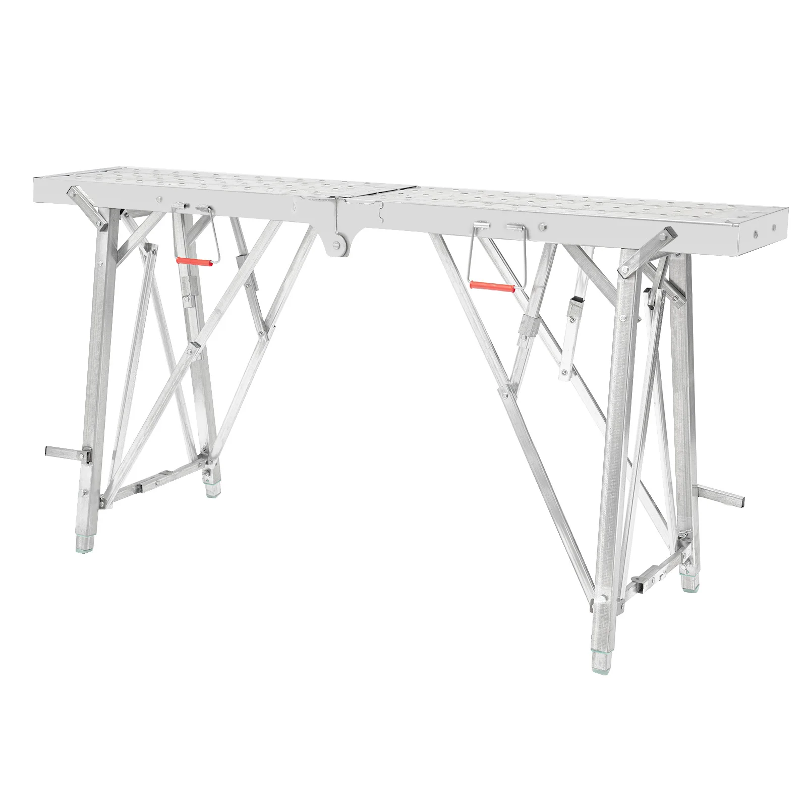 Portable Folding Scaffolding Platform Adjustable Work Bench 330.69 lbs Portable Step Stool Folding Ladder