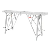 Portable Folding Scaffolding Platform Adjustable Work Bench 330.69 lbs Portable Step Stool Folding Ladder  1
