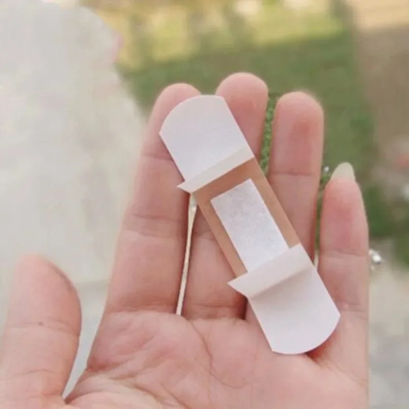 Emergency Stickers wound bandage medical adhesive tape medical wound dressing tattoo adhesive bandages first aid kit 100Pcs/lot Waterproof Breathable Hemostasis Aid Bandage Adhesive Outdoor First Aid Emergency Accessories