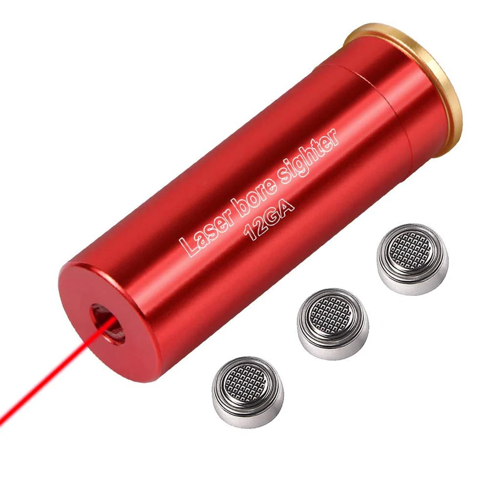 Laser Sight Red Dot Laser Sight Laser Bore Sight Red Laser Bore Sighter Training Bullet Boresighter 9mm 12GA 20GA .223 .308 7.62x39 .308 6.5GRE Sight for Hunting Shooting