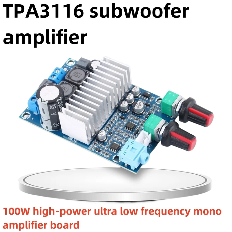 

TPA3116 Subwoofer Amplifier Board Tpa3116D2 Audio Amplifiers 100W Bass Output Dc12-24V