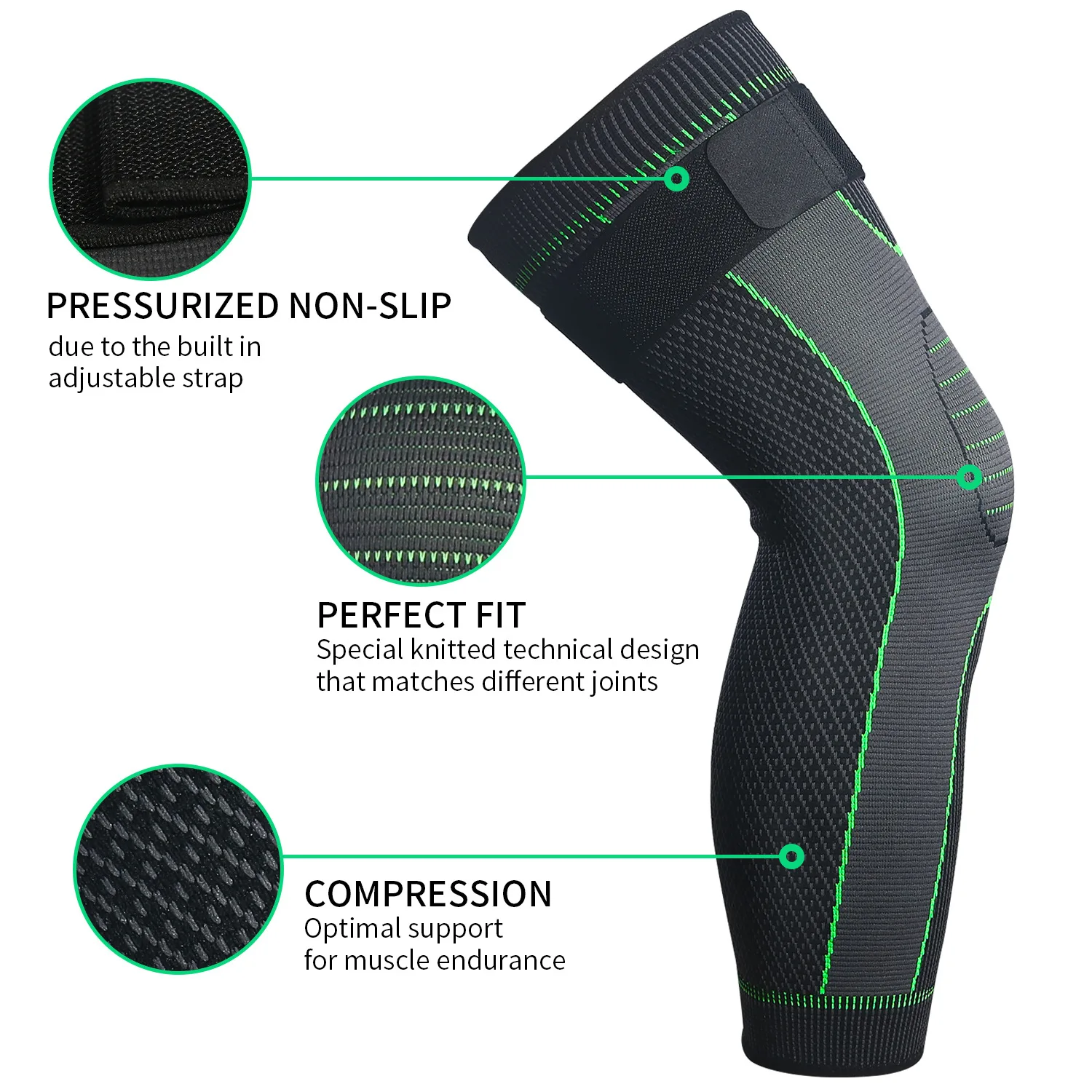 2PC Kompression Knie H&uuml;lse Hosentr&auml;ger Laufen Volleyball Tennis Sport Lange Bein &Auml;rmel Abdeckung Bein Warm Halten Relief Schmerz