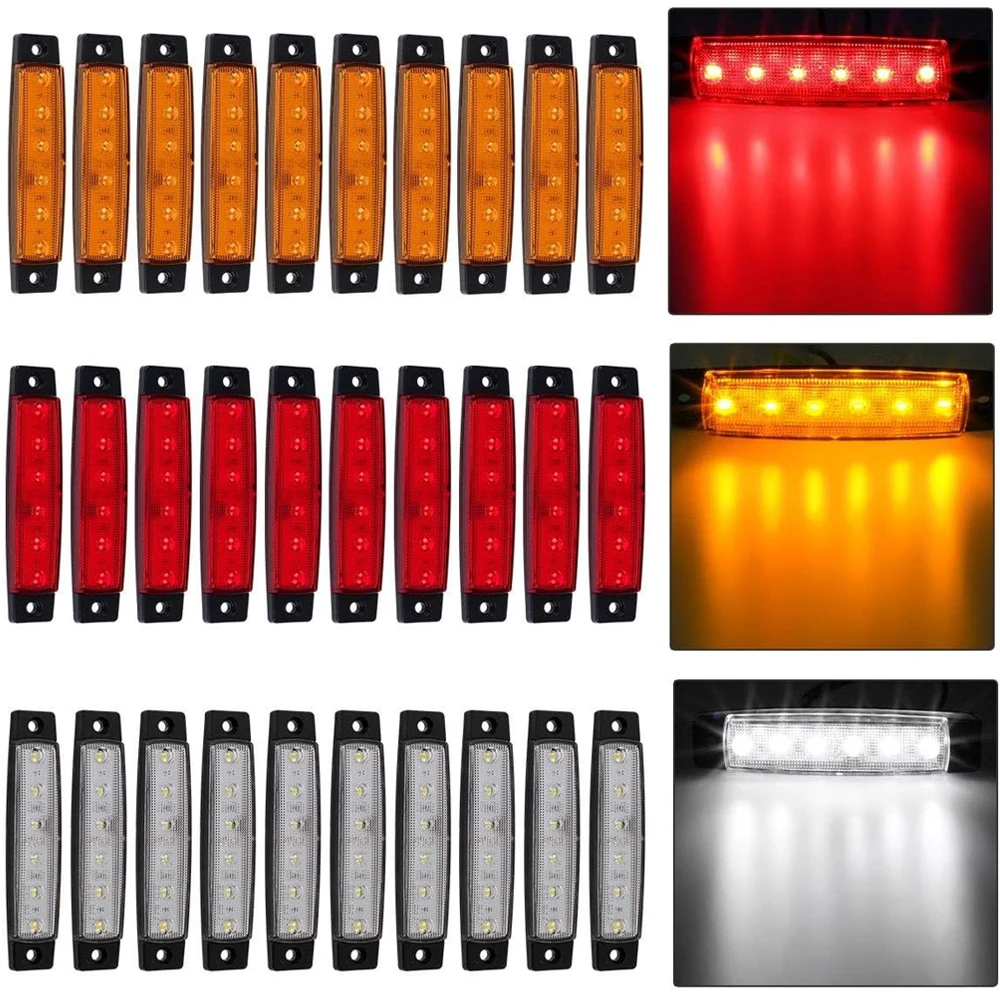 10PCS-3-8-6LED-Indicator-Light-Truck-Trailer-Side-Marker-Lamp-12V-24V ...