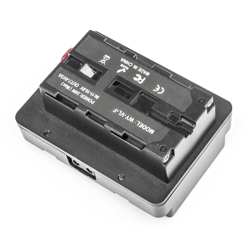 V 마운트 V-잠금 배터리, NP-F F550, F570, F750, F970, 블랙 배터리 어댑터 플레이트, LED 조명 모니터용 D-탭