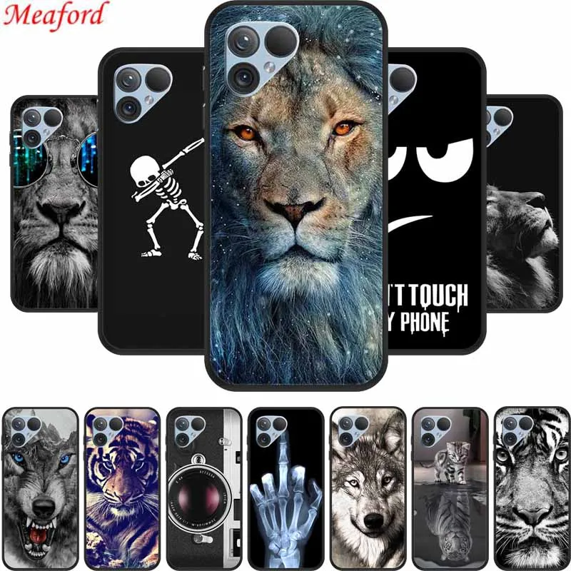 Per Fairphone 5 Custodia Per Telefono Cover Lion Wolf Tiger Cat Custodia Morbida In Silicone Nero Per Fairphone 5 Case 6.46 "Funda Coque
