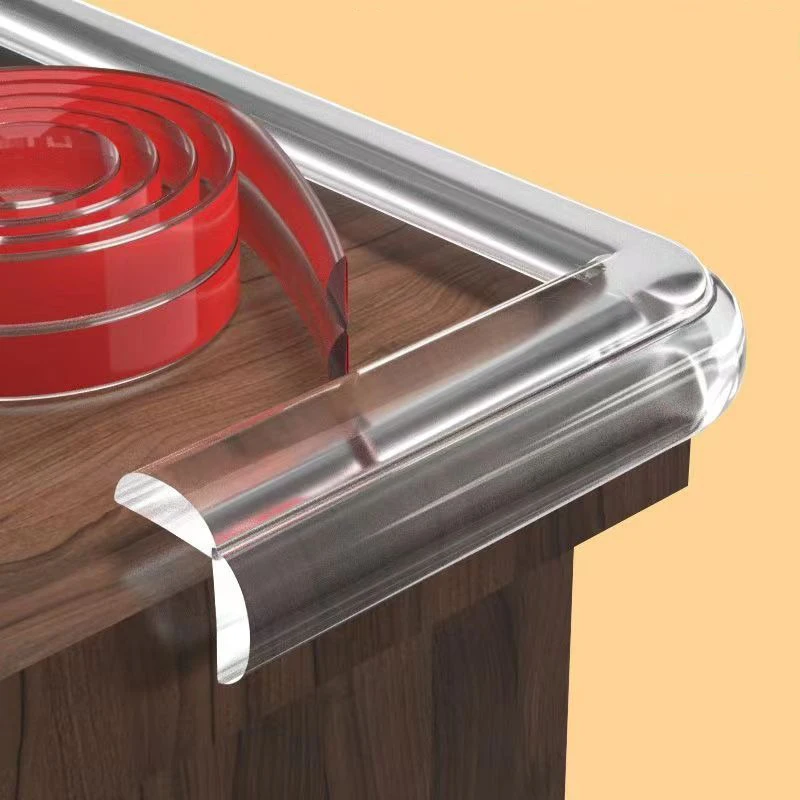 Silicone Table Corner Protector Table Corner Protector Table Edge Protector Furniture Anti Collision Strip 1 Pcs 1M Edge Corner Guards Safety Self-Adhesive Soft Transparent Silicone Protector Table Cover Children Anticollision Guards