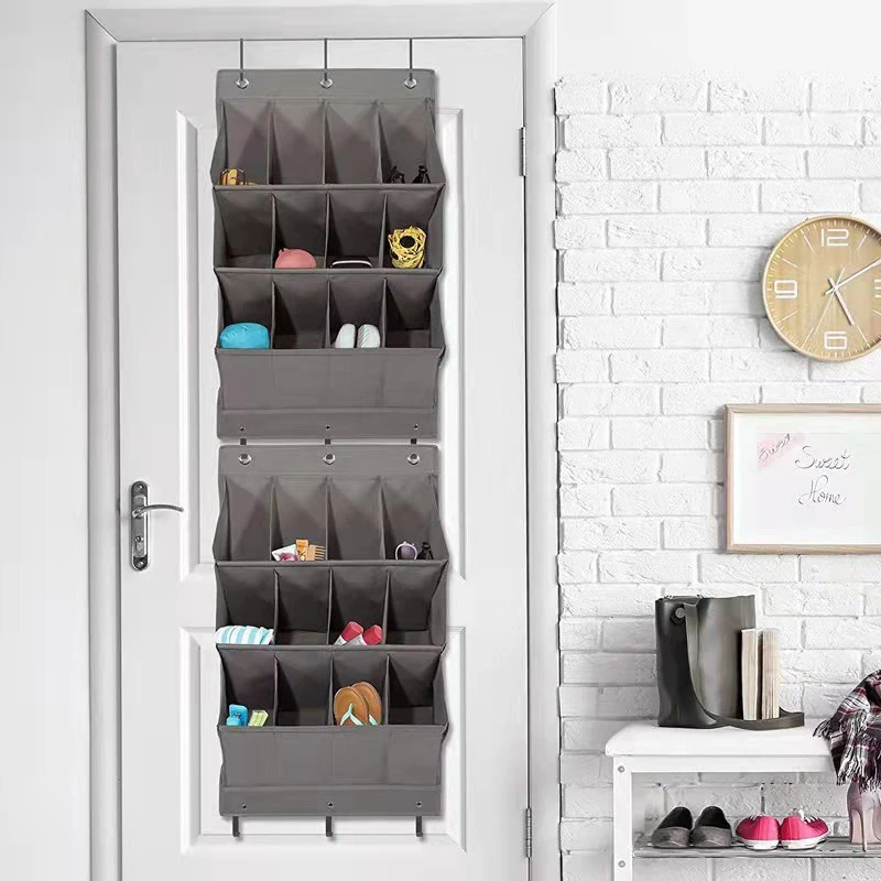 

Hanging Shoe Rack With 14 Pockets Hooks Heavy Duty 600D Oxford Shoe Shoe Storage Box Durable Home Wardrobe Organizer