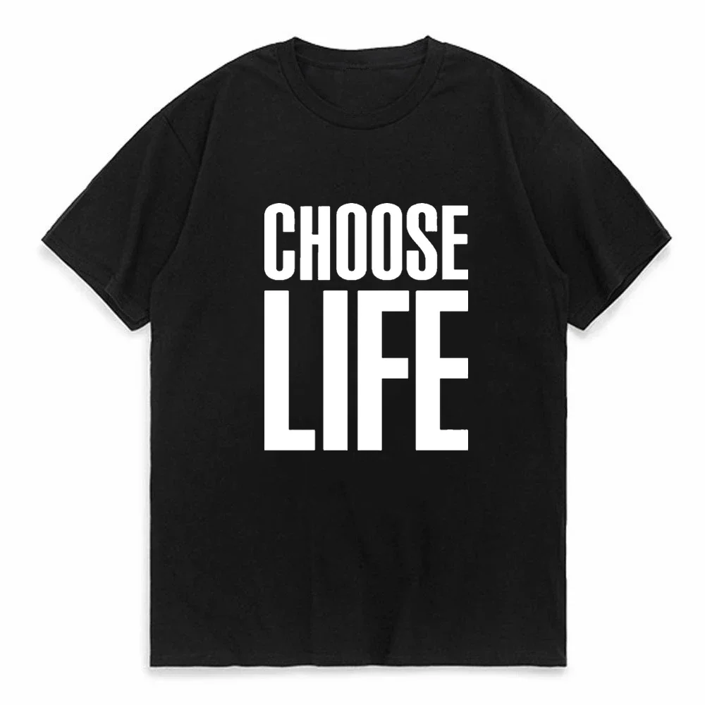 

Футболка с принтом CHOOSE LIFE для мужчин и женщин, тренировочная топ в ретро стиле 90-х WHAM 80-х, футболка унисекс, Pop Y2k
