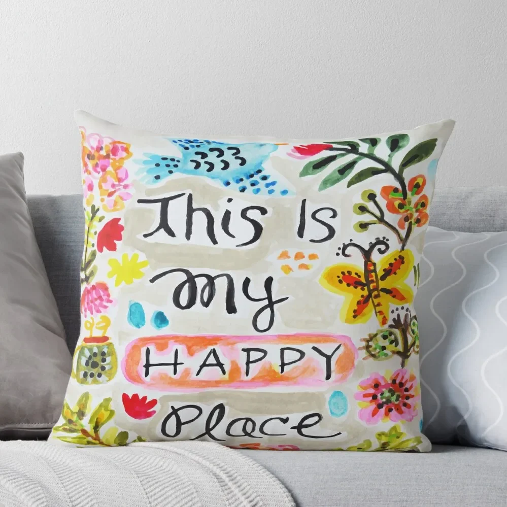 

This is My Happy Place Throw Pillow Cushions Home Decor ornamental pillows Pillow Decor christmas cushions covers