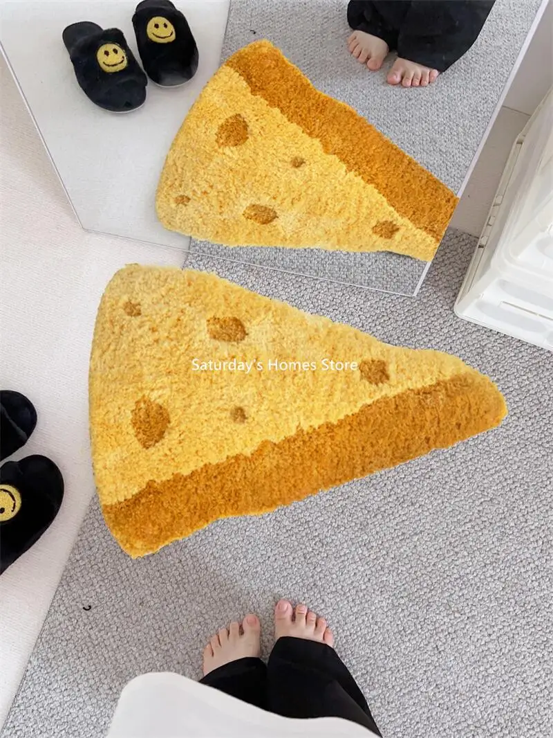 Cheese-Cheese-Cake-Shaped-Tufted-Rug-Fluffy-Tufting-Room-Sofa-Floor ...