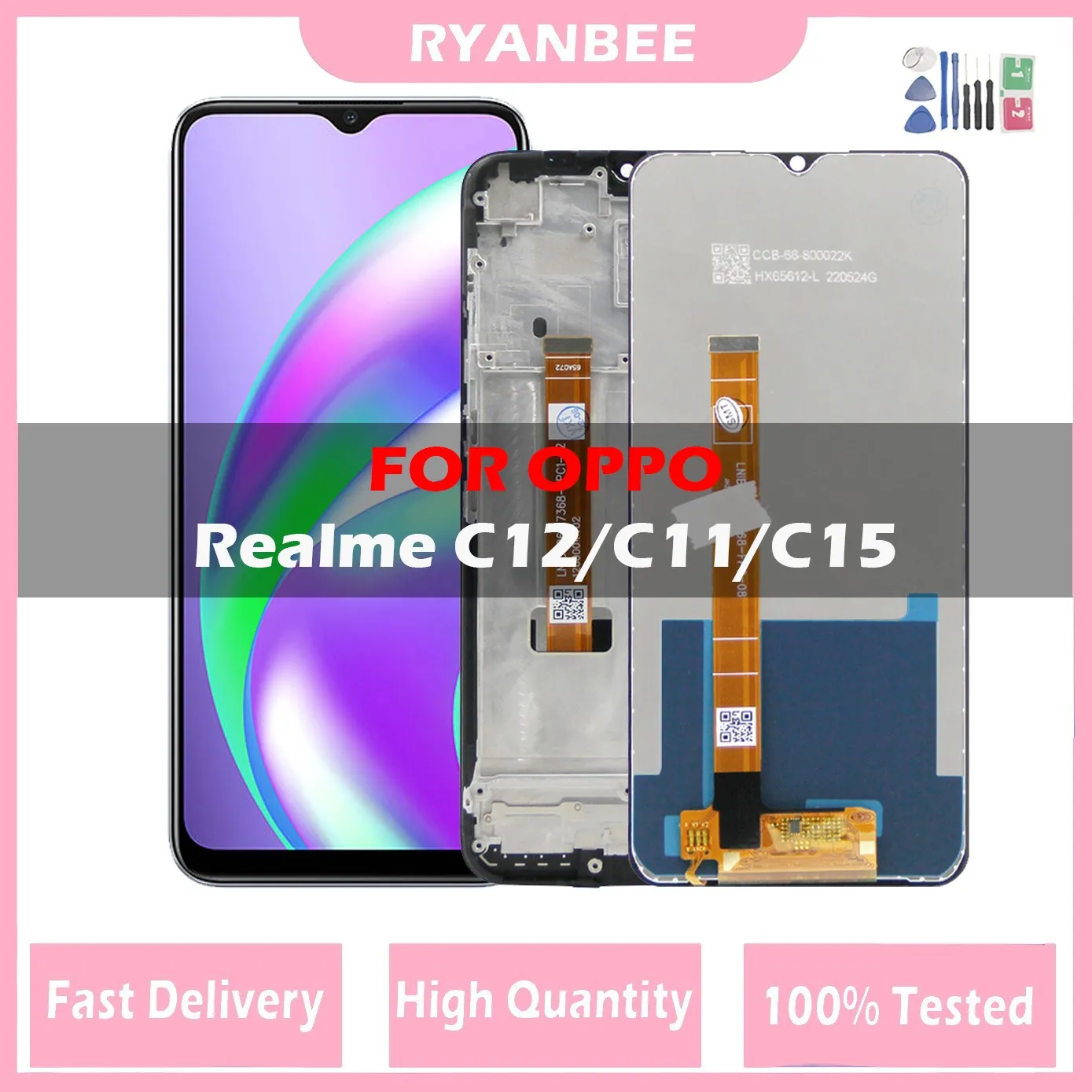 

AA+ LCD For Oppo Realme C11 C15 RMX2185 RMX2180 Lcd Display 10 Touch Screen Assembly Replacement for Oppo Realme C12 LCD Display