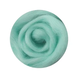 Large 50g Wool Felt Package, Soft and Smooth, Imported from Queensland, Australia, Premium Quality for Needle and Wet Felting (64 light lake blue)