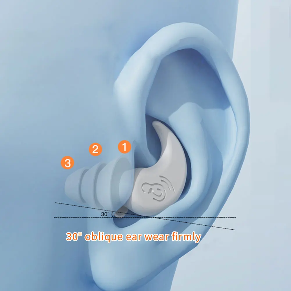 Silicone Noise-Canceling Sleep Earplugs for Small Ears - Soundproof & Anti-Snore with Memory Foam