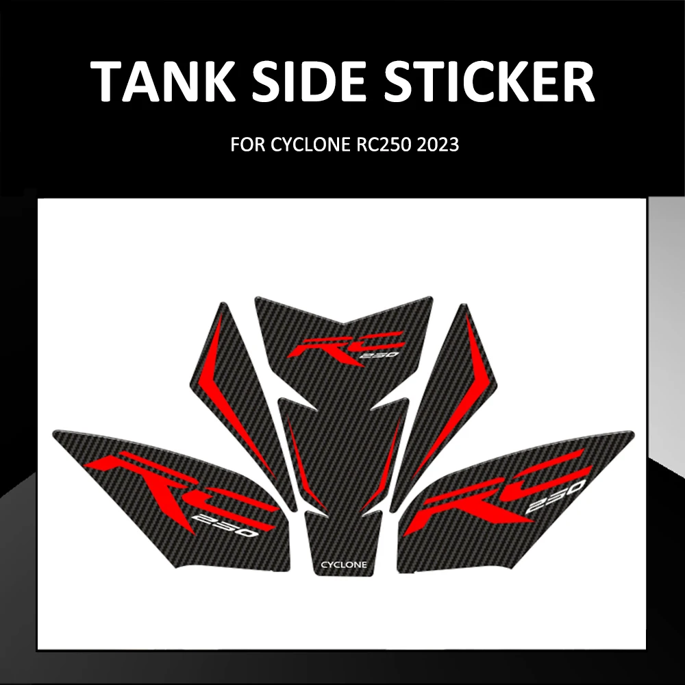 

NEW Motorcycle Anti Slip Fuel Oil Tank Pad Side Knee Grip Decal Protector Sticker Pads For Cyclone RC250 RC 250 2023