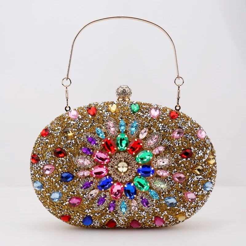 Cosmetic Woman Handbag Evening Bag Luxury Women 2024 Clutche Diamond Inlaid Y2k Female Wedding Party Banquet Glitter Purses New