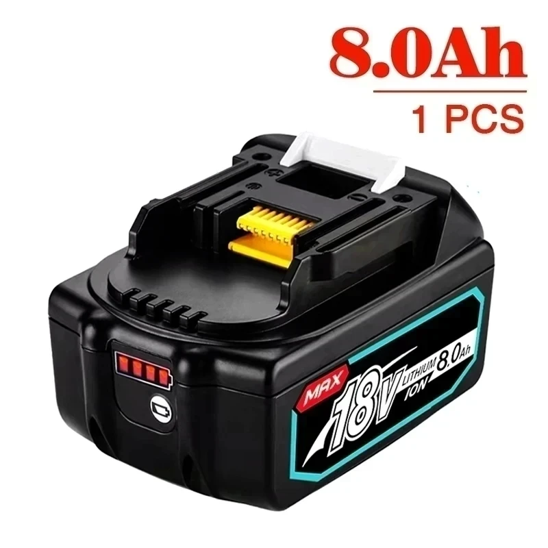 Makita 18V 8.0Ah Rechargeable Li-ion Battery For Makita Power Tool 18 v Batteries BL1840 BL1850 BL1830 BL1860B LXT 400 + Charger