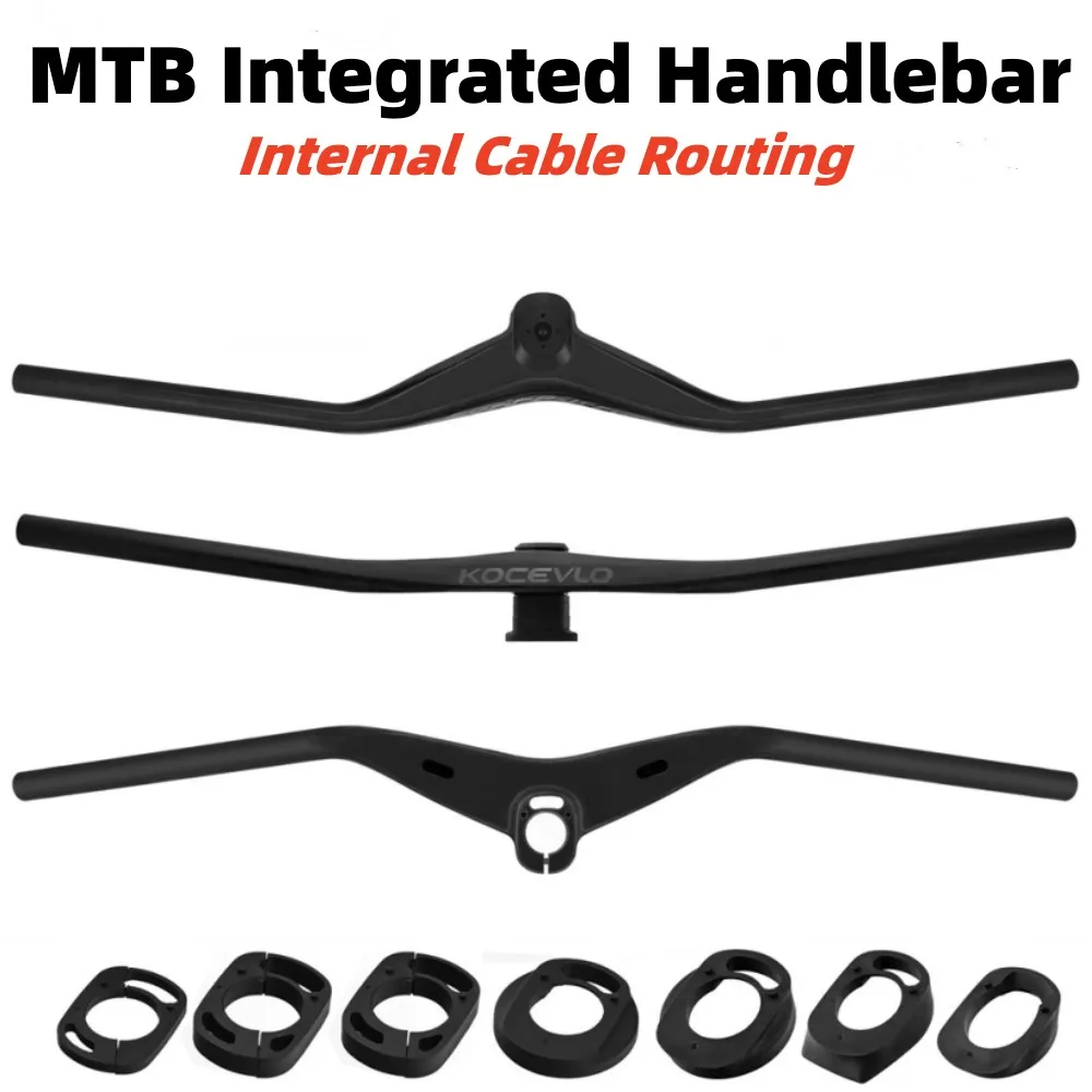 Mtb Carbon Handlebar Integrated Mtb Bike Table T800 Carbon Handle Bar 65/85/105x780mm For Mountain Bike Handles 28.6mm Steering