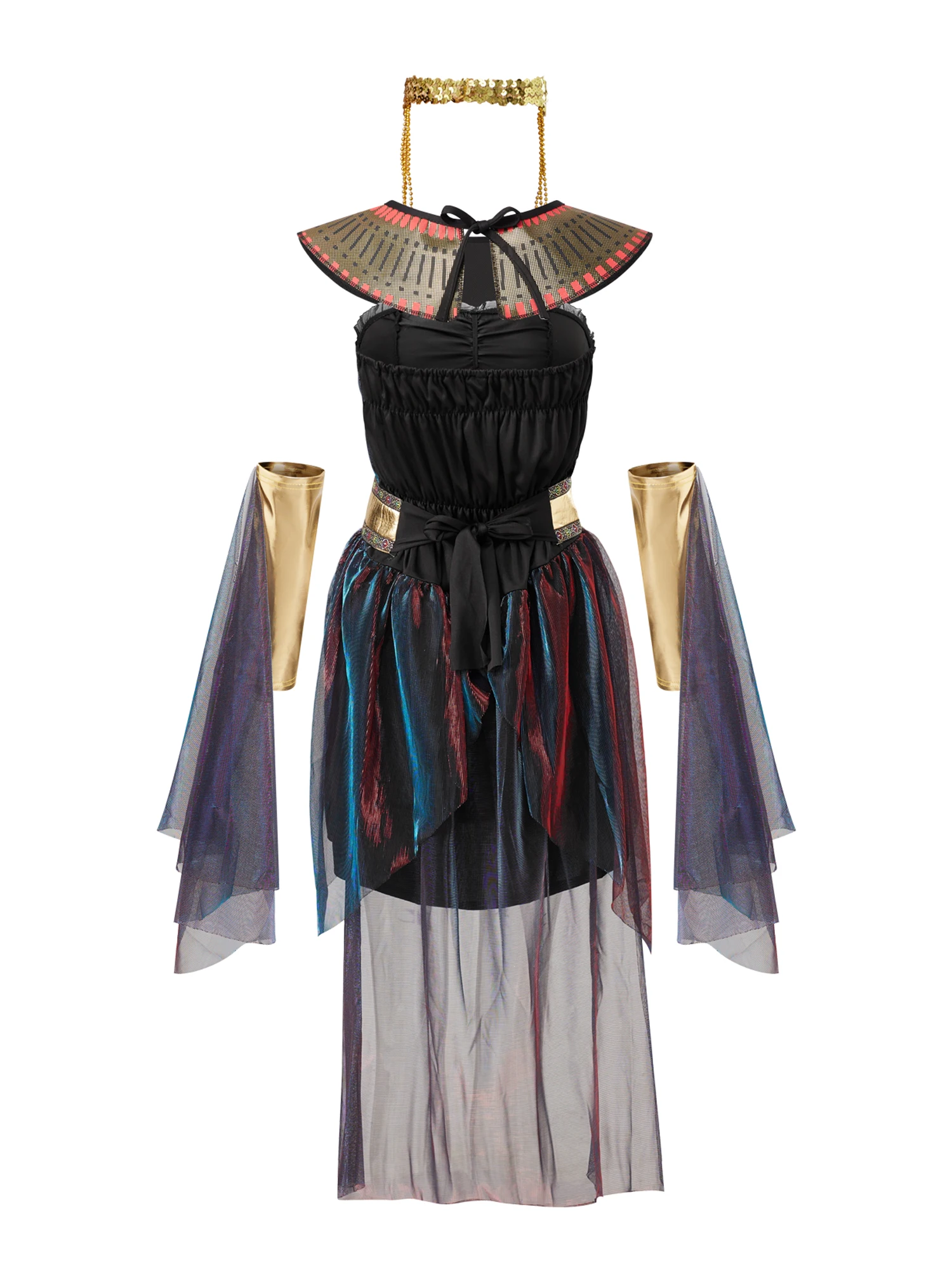 Egyptian Goddess Costume for Women Cleopatra Queen of the Nile Costume Exquisite Outfit for Halloween Cosplay Party