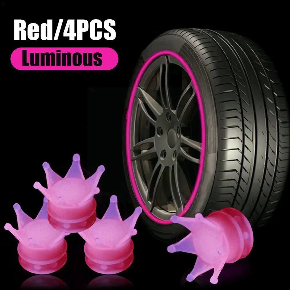 

Светящиеся колпачки клапанов для автомобиля, автомобильные аксессуары, флуоресцентная ступица для мотоцикла, велосипеда, светящийся автомобильный ночной клапан, колесная шина Bicycl S6Q9