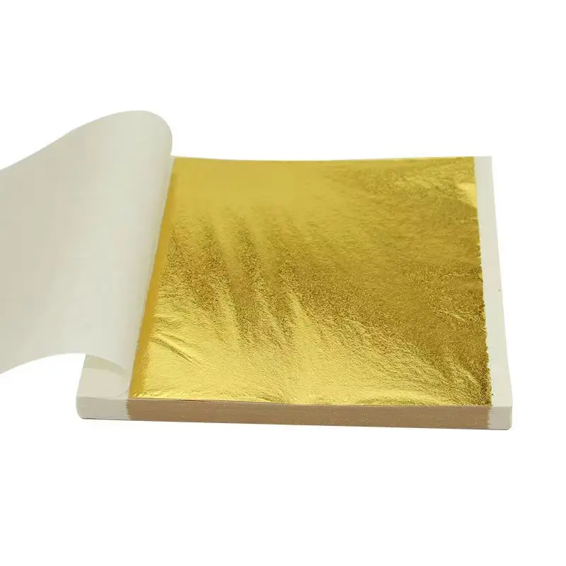 Craft Paper 10 Sheets 24k Gold Leaf Art Gilding 8x8cm Paper Diy