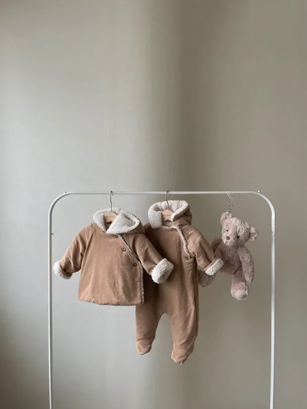 Description Picture 5 of itemWinter Newborn Infant Cotton Warm Clothes Brother Sister Matching Clothing Newborn Toddler Infant Romper Baby Boys Girls Coat