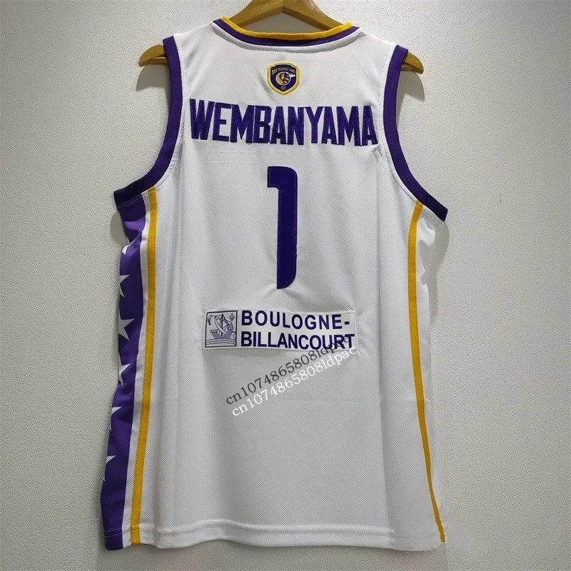 Basketball Jerseys Basketball Jersey Men Oversize Metropolitans 92 1 WEMBANYAMA Sewing Embroidery Athletic Sports High Street Hip Hop Sportswear