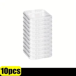 Transparent Makeup Puff Storage Box with Lid - Travel - Friendly Organizer (10PCS)