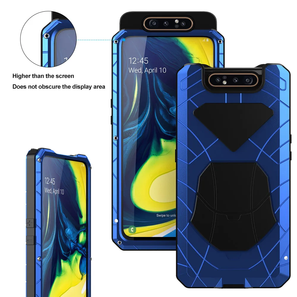 Imatch Phone Cases For Samsung Galaxy A50 A70 A80 A90 A71 A51 A53 M31 A54 Hard Aluminum Metal Cover Heavy Duty Shockproof Case