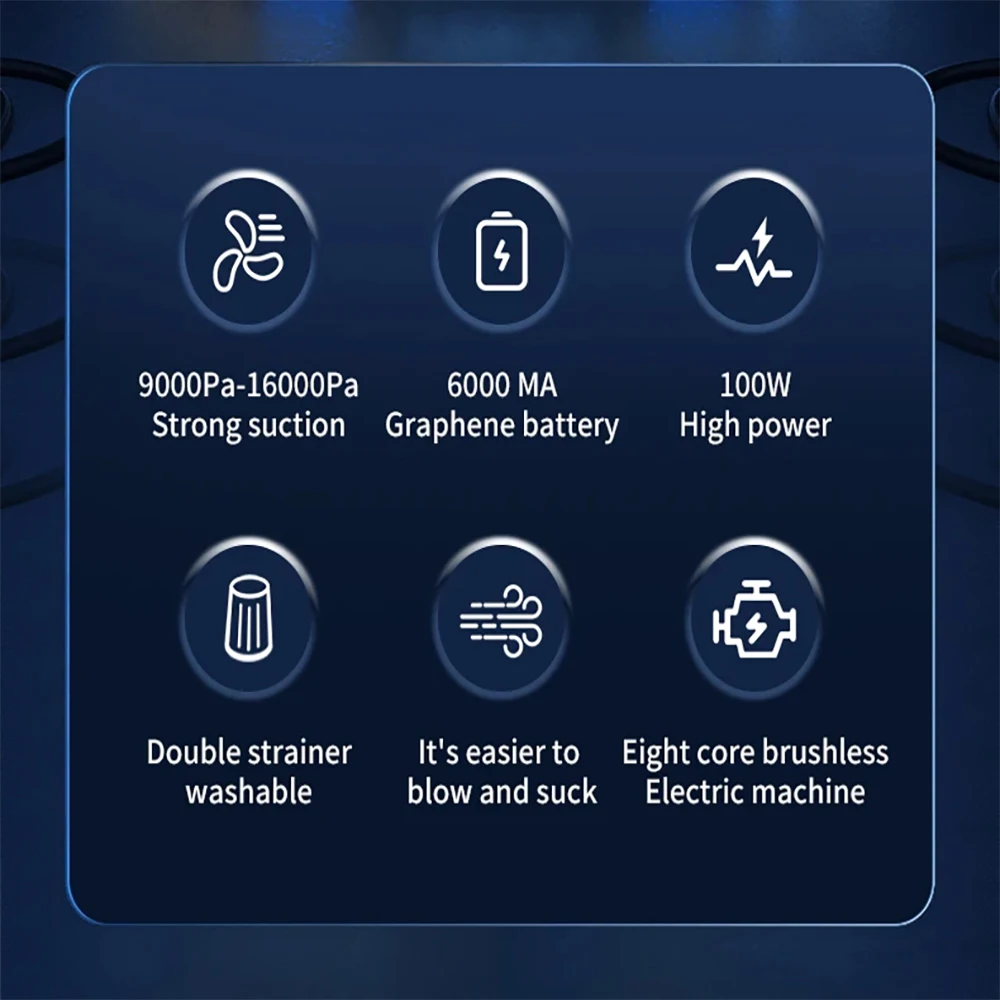 16000Pa Wireless Car Vacuum Cleaner Strong Suction Handheld Vacuum Home & Car Dual Use Mini Cleaner Home Appliance vacuum cleaner,handheld vacuum cleaner,wireless vacuum cleaner,portable vacuum cleaner