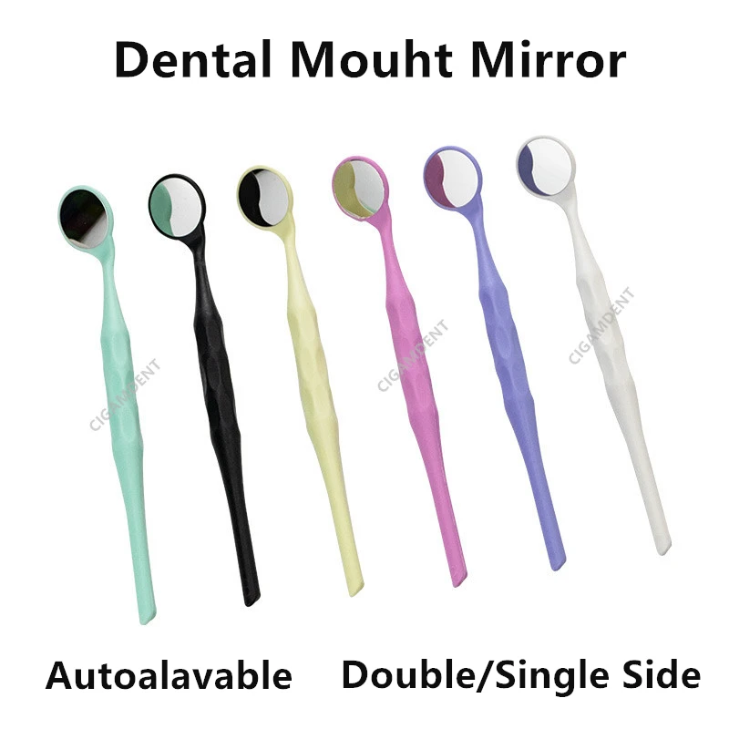 

20Pc Dental Odontoscope Rhodium Mouth Mirrors Front Surface Intraoral Photography Mirror Exam Reflector Glass Double/Single Side