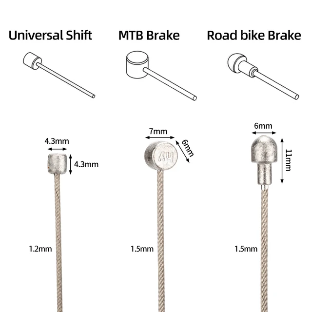 Kit X 2 Cable De Freno Bicicleta Mtb Acero 1.5 X 1700 Mm