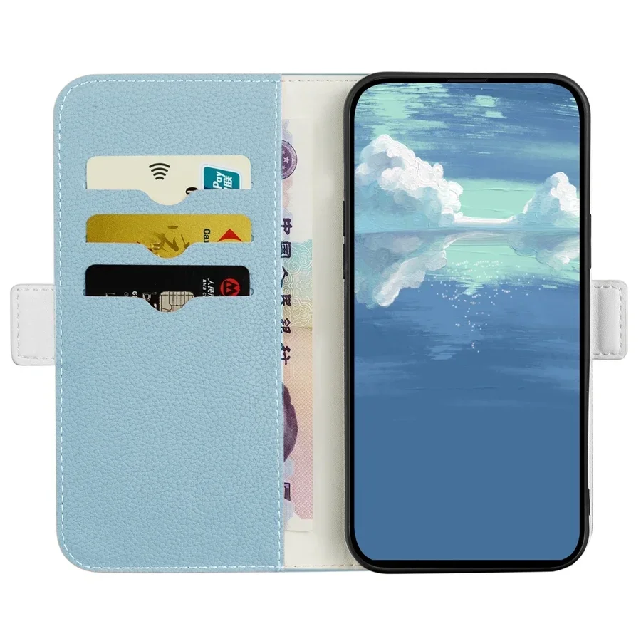 Luxurious Lychee Leather Wallet Phone Case