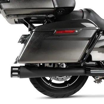 4" Megaphone Slip-On Mufflers Dual Exhaust Pipe For Harley Touring Street Electra Glide Road King 1995-2016 Motorcycle