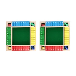 Enhanced Product Title:  
Wooden Arithmetic Dice Party Game - Four - Sided Flip & Number Challenge (NB160C4 - 1set)