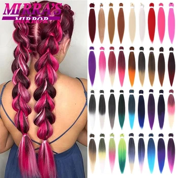 Braiding Hair Pre-stretched 26 Inch Hair Extensions for Afro Crochet Braids Synthetic Hair DIY Purple Pink Peach Red Jumbo Braid 1