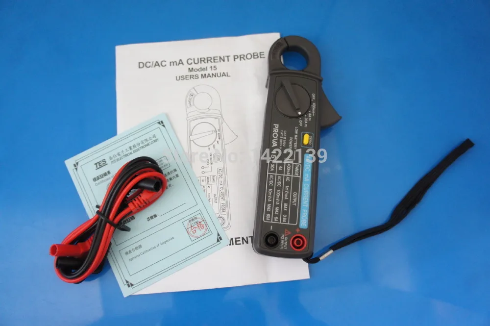 TES PROVA-15 AC/DC mA Current Probe | High-Resolution Clamp Meter & Leakage Current Tester DC 1 mA / AC 0.1 mA detail image 2