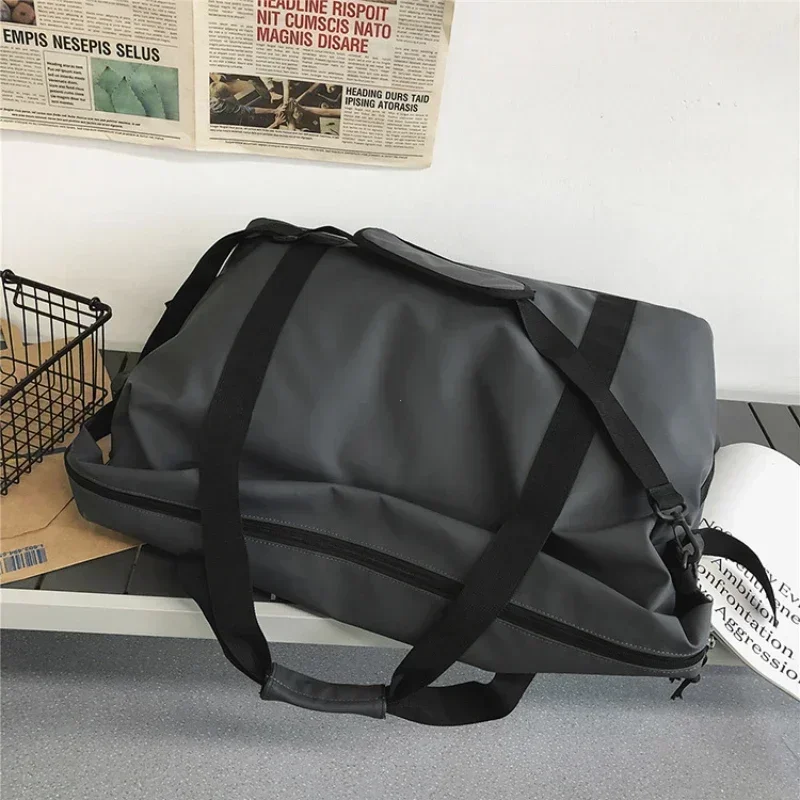 Travel Gym Bags for Men and Women Large Capacity Shoulder Bag Simple Luggage Bag Sports Fitness Swimming Training Handbag - 5