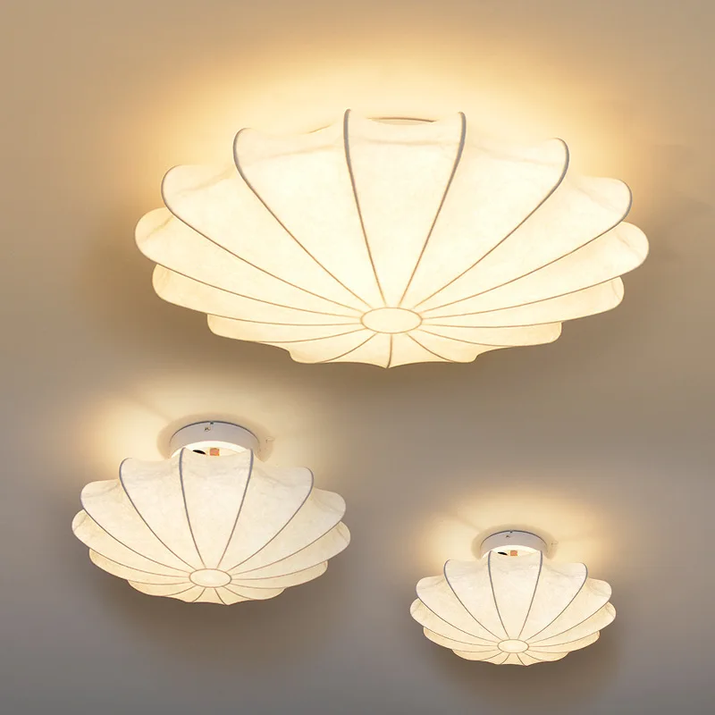 

Cream Style Led Bedroom Ceiling Light Artistic Style and Creative Circular Living Room Lamp Postmodern Designer Warm Study Light