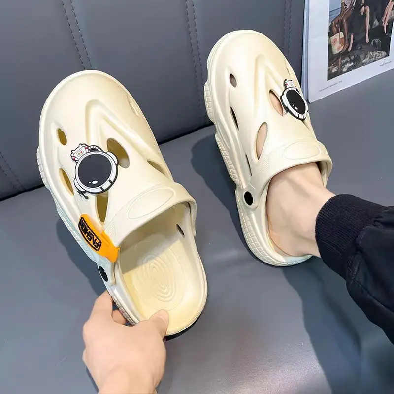 

Beach Sandals Man Eva Slippers for Men Slip-resistant Pvc Rubber Original Cheap Liquidation High Quality Fashion Adult Fun Shoes