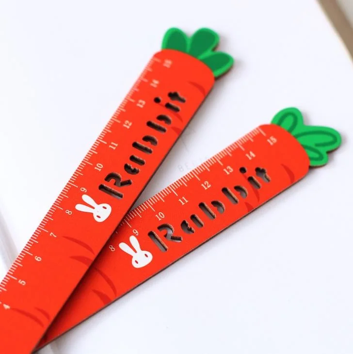 Kawaii Simple Transparent Carrot Cactus Plastic Ruler Measuring Straight Ruler Tool 1 Pcs Lytwtw's Student Gift Stationery