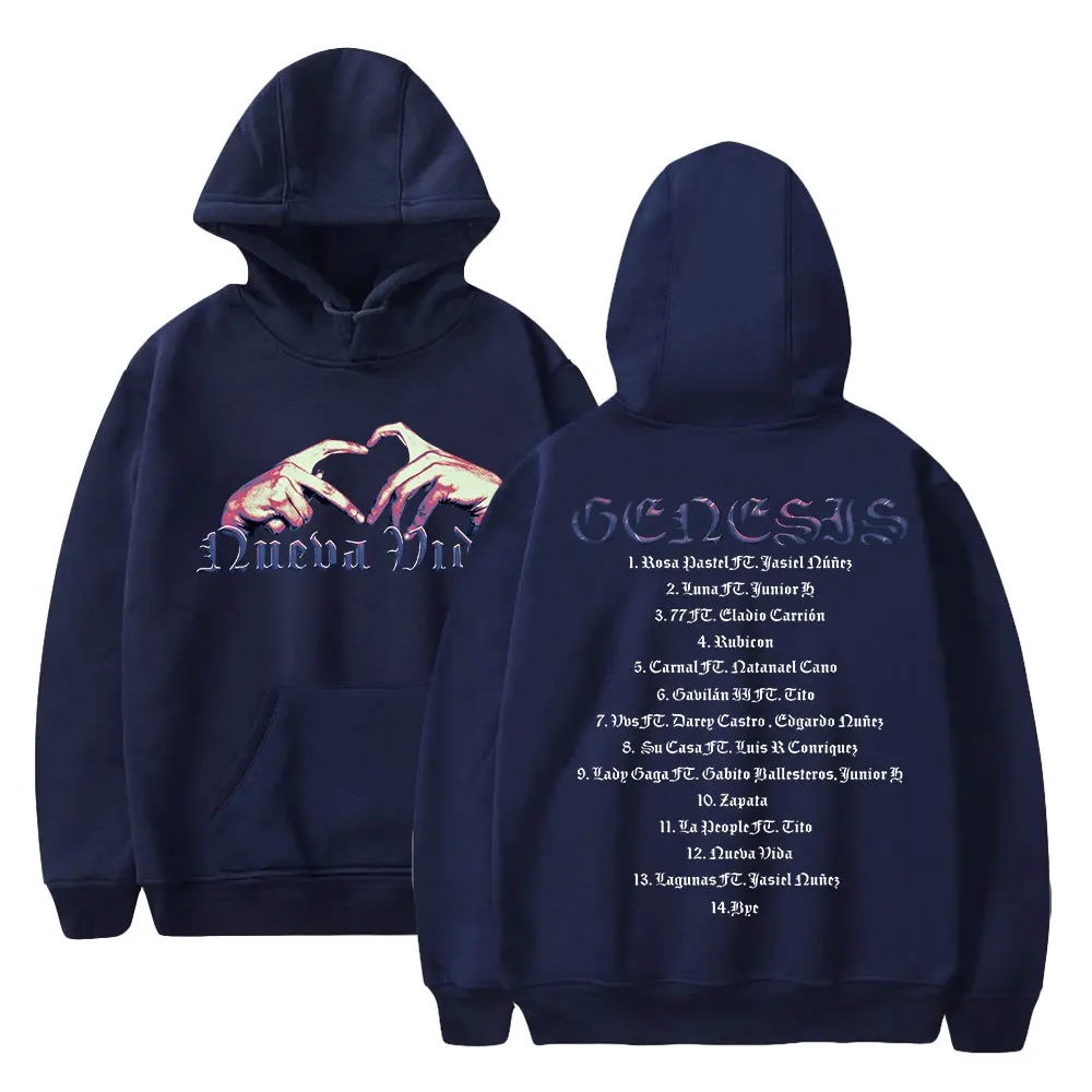 Peso Pluma sudaderas con capucha GÉNESIS NUEVA VIDA rapero Merch estampado Unisex moda divertida Casual estilo HipHop sudaderas