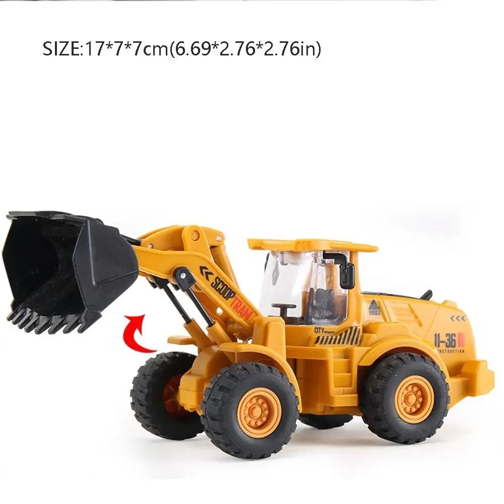 Engineering Plastic Inertia Car City Construction Excavator Crane Dump Truck Classic Vehicle Toys For Children images - 6