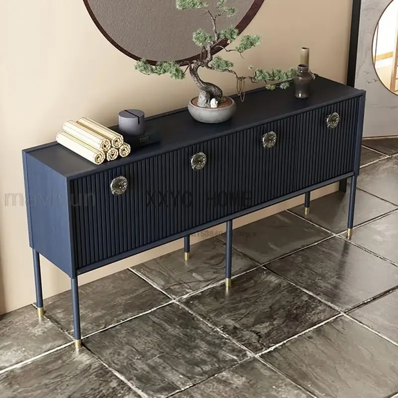 New Chinese Style Sideboard For Dished Modern Light Luxury Hallway Decoration Cabinet Villa Living Room Locker et Furniture