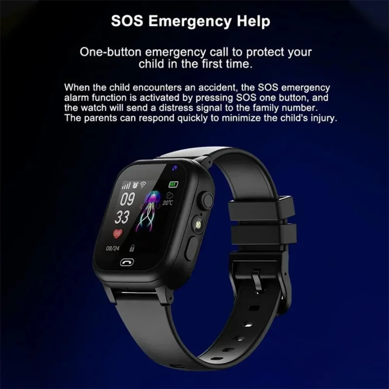 4G Smart Watch Kids SOS GPS Location Tracker Sim Card Video Call Child SmartWatch Camera Waterproof Watch For Boys Girls Present 6