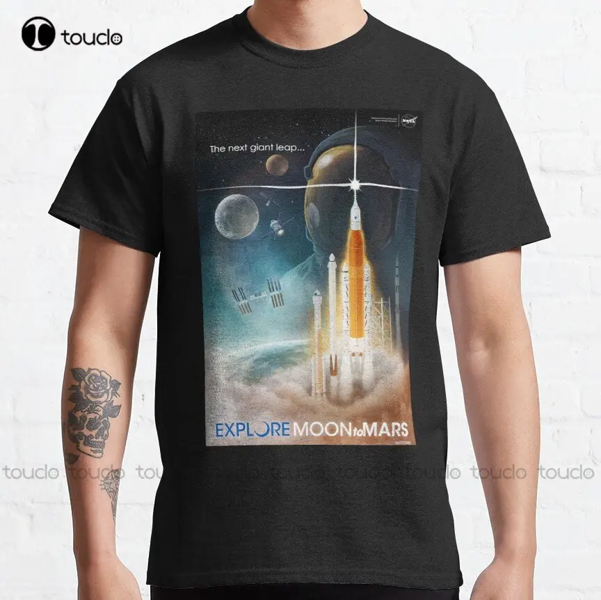 

Artemis программа-изучите классические футболки от Луны до Марса, футболки для пары, Модные Дизайнерские повседневные футболки, топы, Новинка